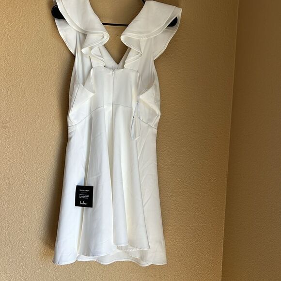 Lulu’s White Divine Darling Skater Dress L - Picture 5 of 13
